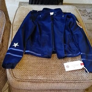 Annie/Target Girls Dark Blue Velour Military Jkt
